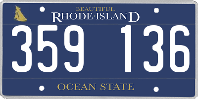 RI license plate 359136