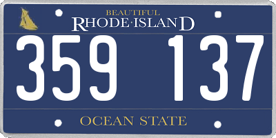 RI license plate 359137