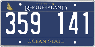 RI license plate 359141