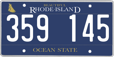 RI license plate 359145