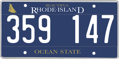 RI license plate 359147