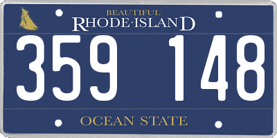 RI license plate 359148