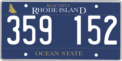 RI license plate 359152