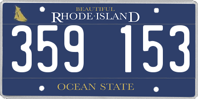 RI license plate 359153