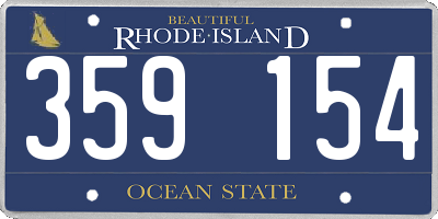 RI license plate 359154