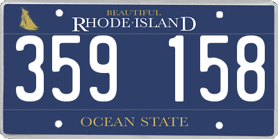 RI license plate 359158