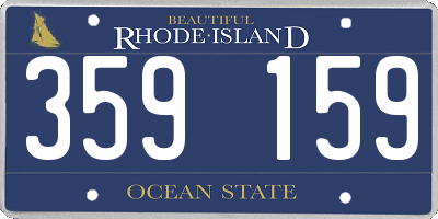 RI license plate 359159
