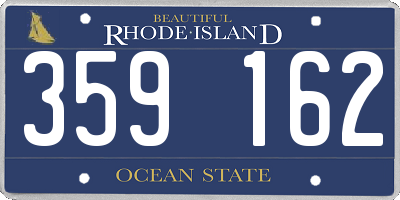 RI license plate 359162