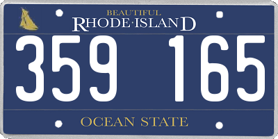 RI license plate 359165