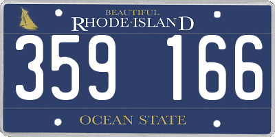 RI license plate 359166