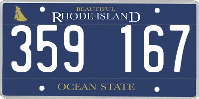 RI license plate 359167