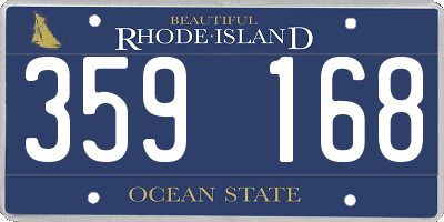 RI license plate 359168