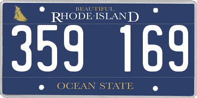 RI license plate 359169