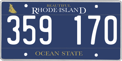 RI license plate 359170