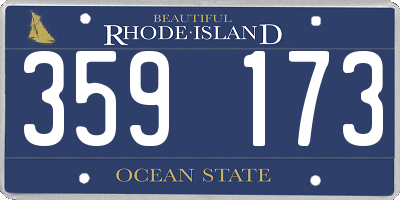 RI license plate 359173