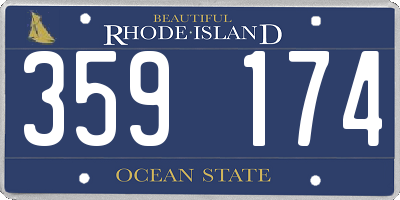 RI license plate 359174