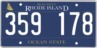 RI license plate 359178