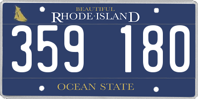 RI license plate 359180