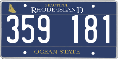 RI license plate 359181