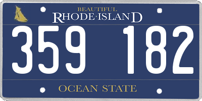 RI license plate 359182