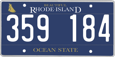 RI license plate 359184