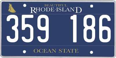 RI license plate 359186