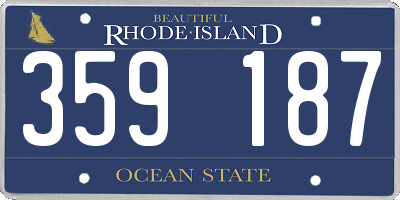 RI license plate 359187
