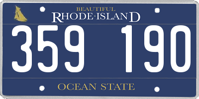 RI license plate 359190