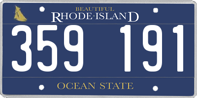 RI license plate 359191