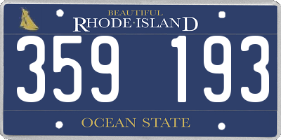 RI license plate 359193