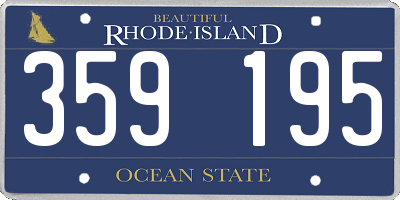 RI license plate 359195
