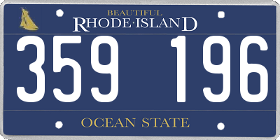 RI license plate 359196