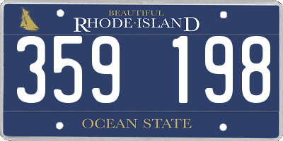 RI license plate 359198