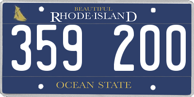 RI license plate 359200