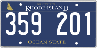 RI license plate 359201