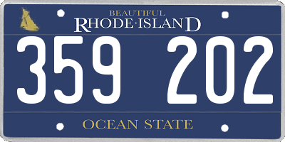 RI license plate 359202
