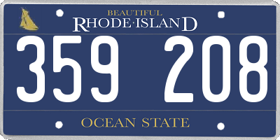 RI license plate 359208