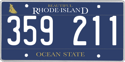 RI license plate 359211
