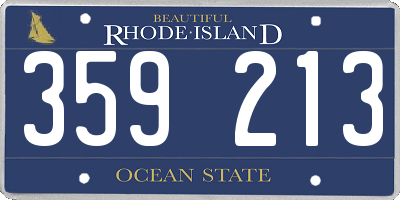 RI license plate 359213