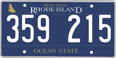 RI license plate 359215
