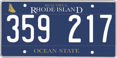 RI license plate 359217