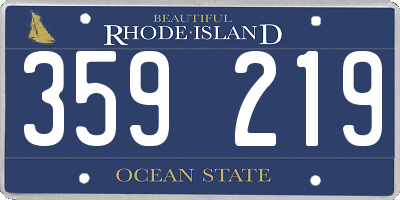 RI license plate 359219