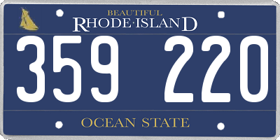 RI license plate 359220