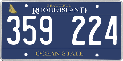 RI license plate 359224