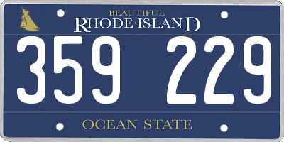 RI license plate 359229