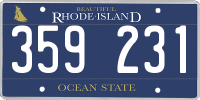 RI license plate 359231