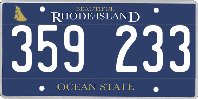 RI license plate 359233
