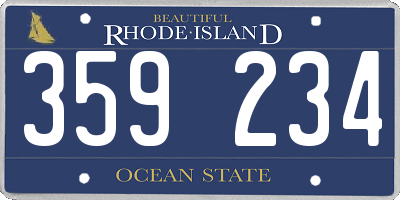 RI license plate 359234
