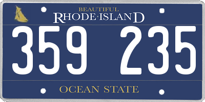 RI license plate 359235