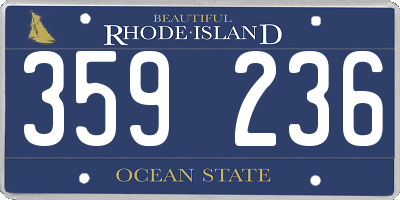 RI license plate 359236